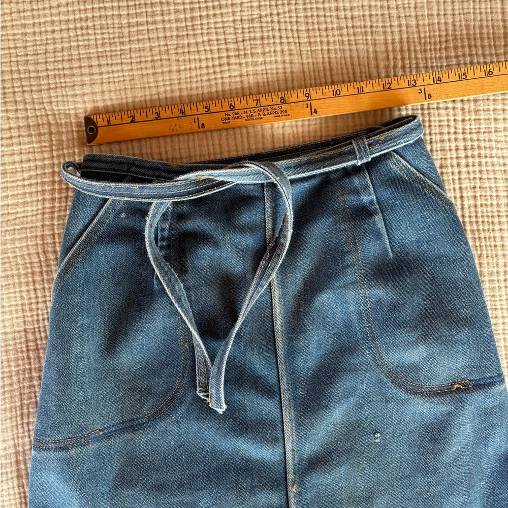 Vintage 70’s Union Made Denim Wrap Skirt - Picture 6 of 9